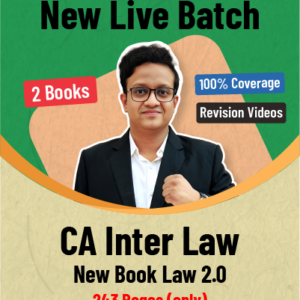 CA Inter Law - Regular Live Batch By CA Siddharth Agarwal