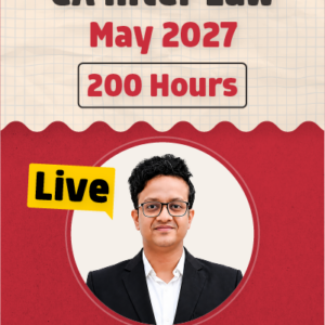 CA Inter Law - New Live Batch for May 2027 - CA Siddharth Agarwal Sir